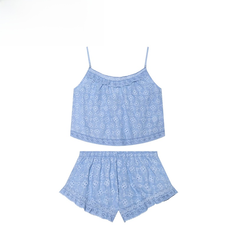 Summer Clothing Brands - Modny zestaw składający się z haftowanej