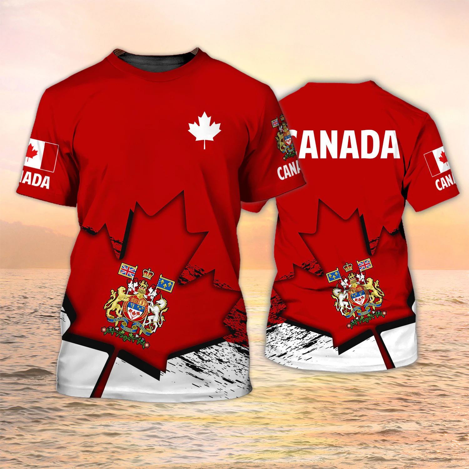 Koszulki z nadrukiem flagi Kan – Summer Clothing Women Canada recenzja i cena